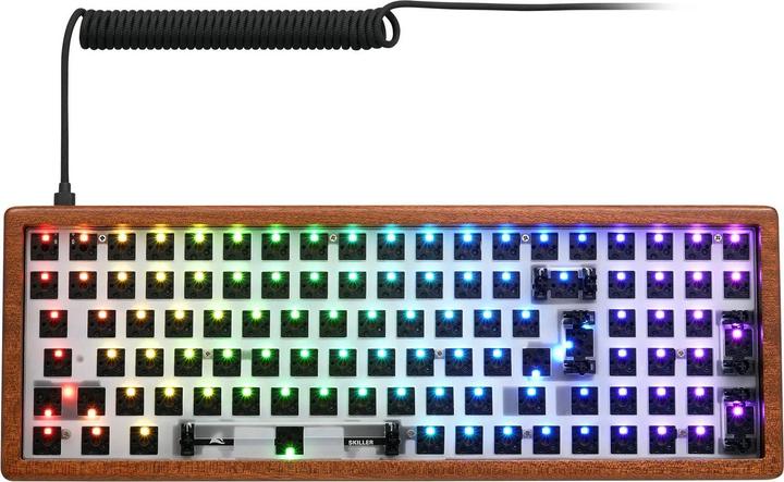 Actual product image Sharkoon SKILLER SGK50 S2 Wood Barebone (holz) (Barebone, Cable)