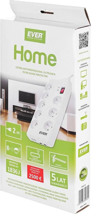 Immagine prodotto Ever T/LZ05-HOM019/0000 Listwa filtrujaca Home (8x, 2 m)