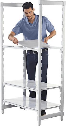 Produktbild Cambro Kunststoff-Steckregalsystem Premium, FB-BxT 700x500 mm, GR, B 770 mm, glatt