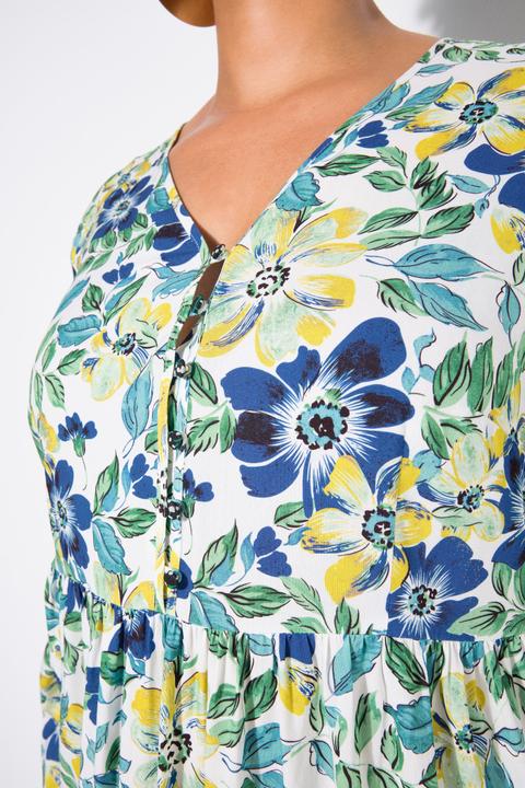 Produktbild Miamoda Maxikleid, A-Linie, Blumenmuster, Volant (46)