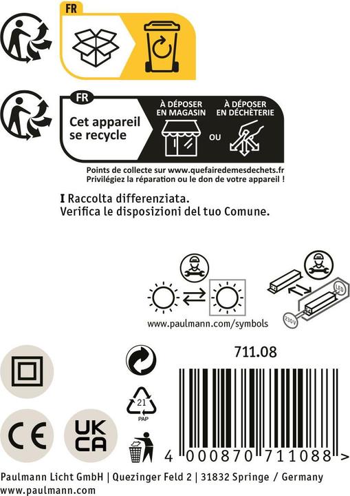 Produktbild Paulmann Wandleseleuchte Hulda (130 lm)