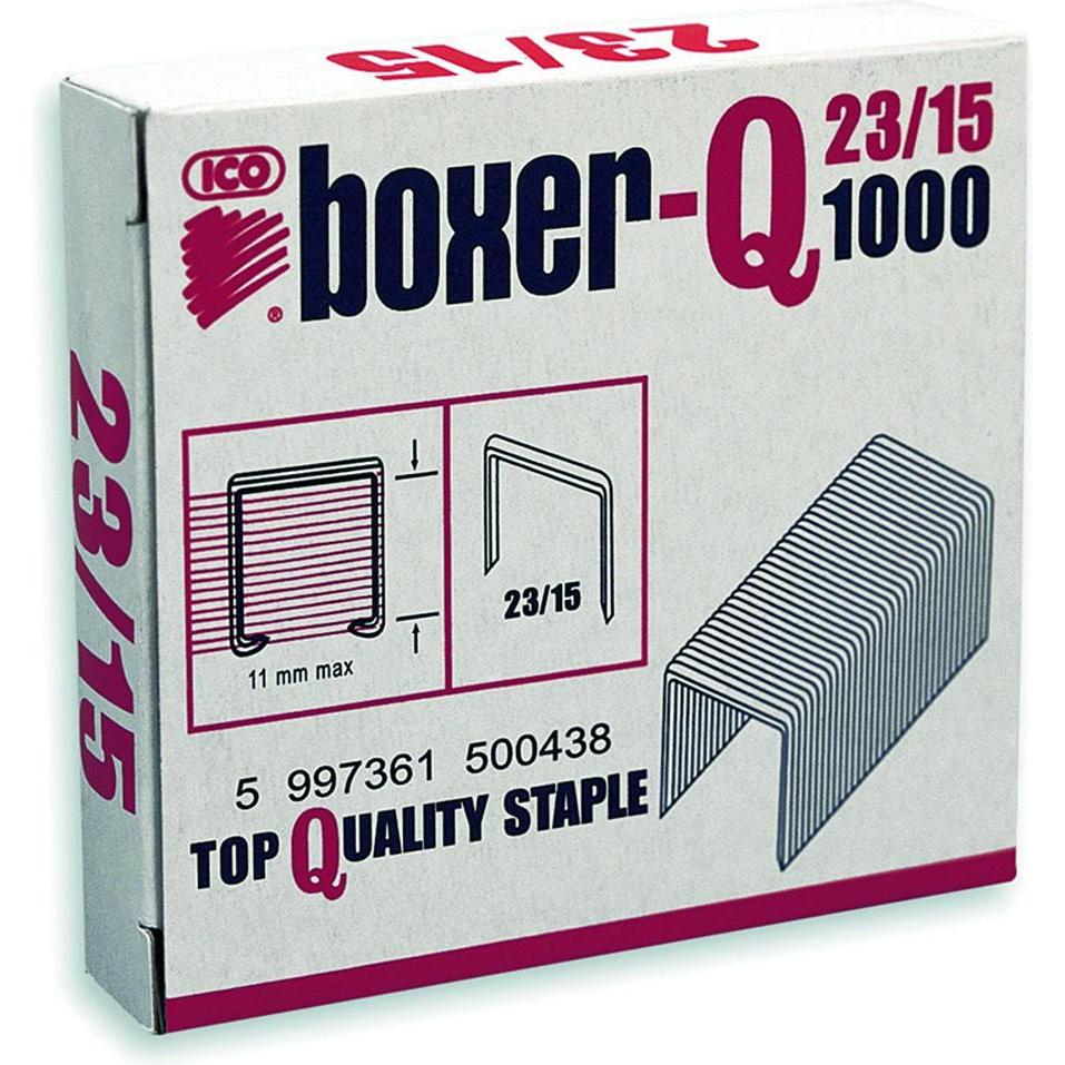 Ico, Graffette, Staples Boxer, 23/15, zincato, 1000 pezzi. (1000 x)