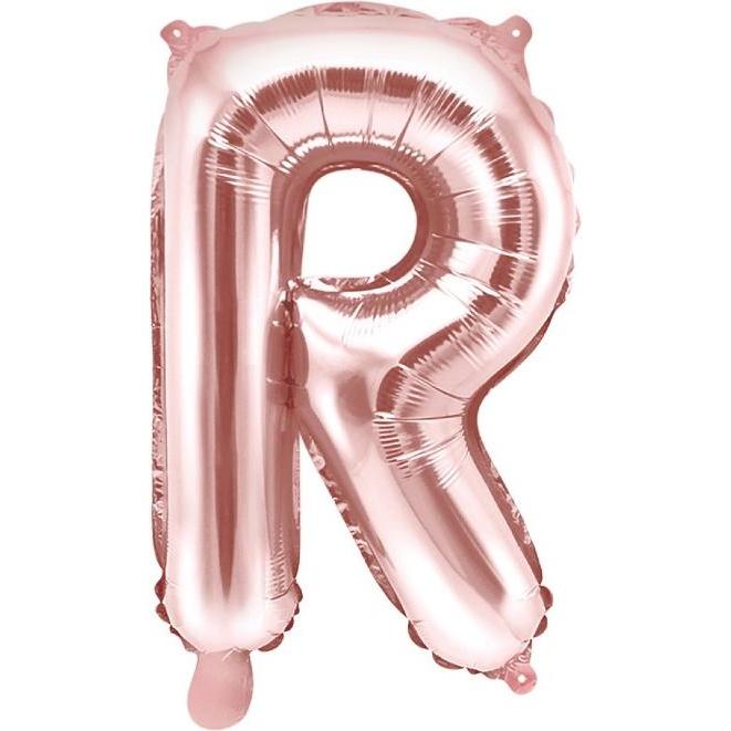 Partydeco Alu-Buchstabenballon 35cm Rosegold - R