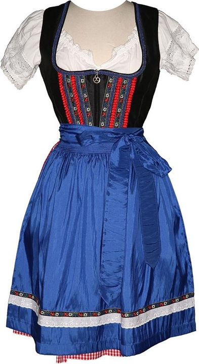 Produktbild Country Line Dirndl Edelweiss, 60 cm, schwarz/blau (38, M)