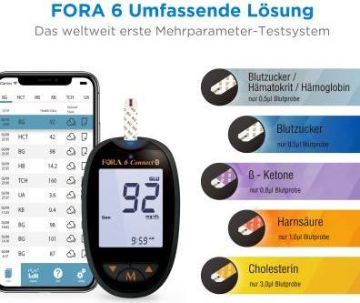 Image du produit Fora 6 Blutzuckerteststreifen (Bandelette réactive)