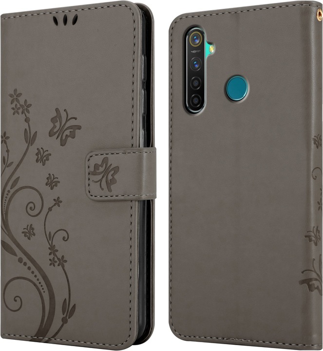 Produktbild Cadorabo Flower Book Hülle für Realme 5 PRO / Realme Q (Realme Q)