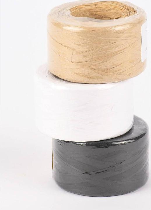 Actual product image Creativ Company Paper Tape Raffia 8 mm x 100 m, Black (Gift ribbon, 1 x)