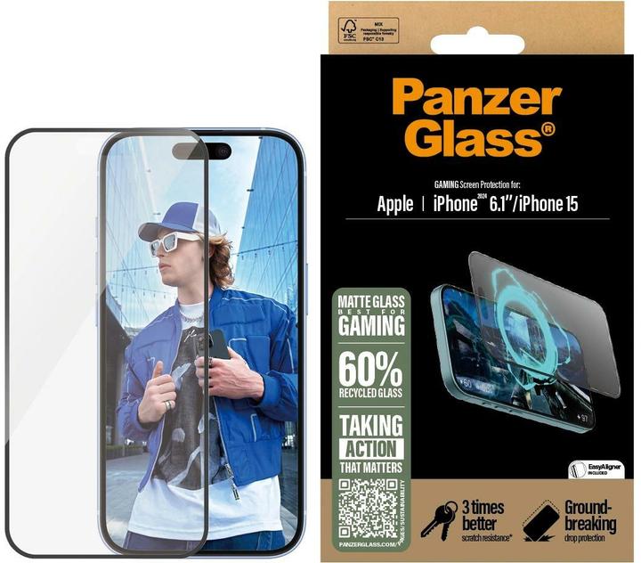 Actual product image PanzerGlass Gaming UWF (1 pcs., Apple iPhone 15, Apple iPhone 16)
