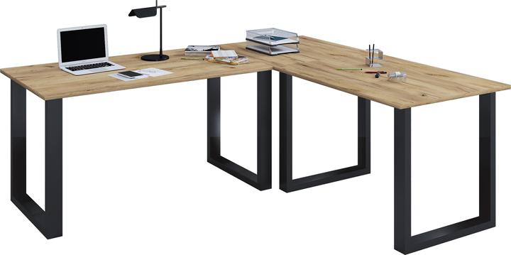 VCM U Schreibtisch Eckschreibtisch 160x160x50 (160 x 160 x 76 cm)