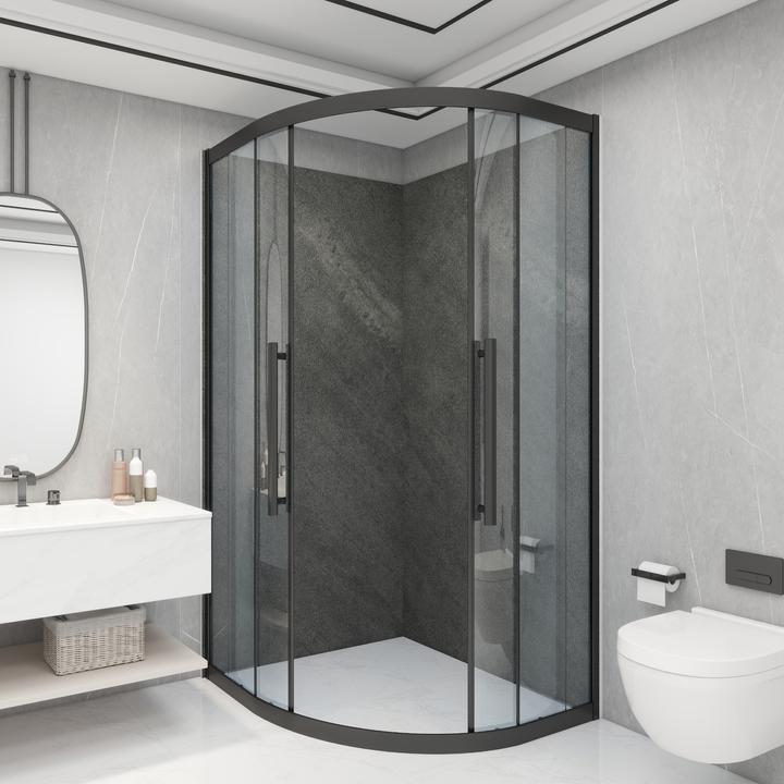 Produktbild Neu.Haus Duschrückwandset Bladel 16er Set 120 x 60 cm Grey Stone (120 cm, 120 cm, 60 cm)