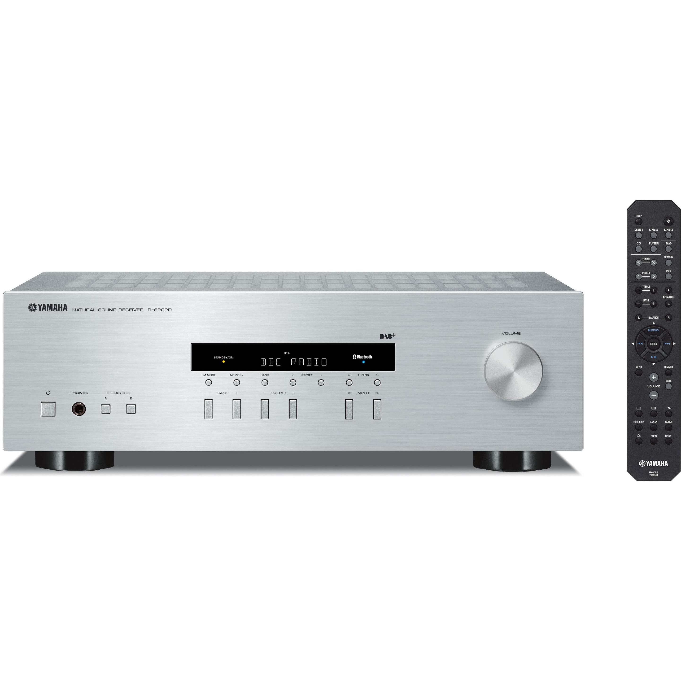 Yamaha R-S202dab (Receiver), Stereoverstärker, Silber