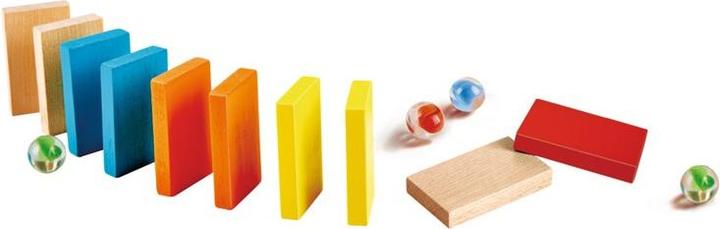 Actual product image Hape Fast marble run with dominoes