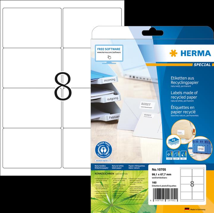 Produktbild HERMA Recycling Etiketten A4
