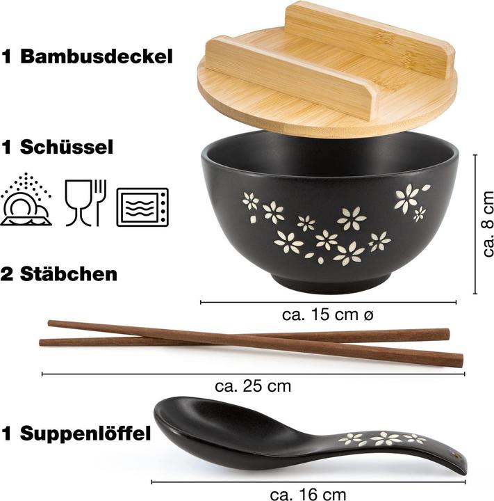 Produktbild Moritz & Moritz Schale mit Essstäbchen (15 cm, 0.60 l, 1x)