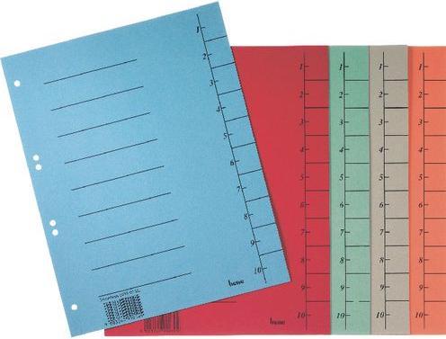 Image du produit Bene Intercalaire DIN A4 Carton couleurs assorties (le libre choix des couleurs n'est pas possible)