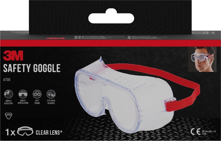 Actual product image 3M Full vision goggles 4700C1