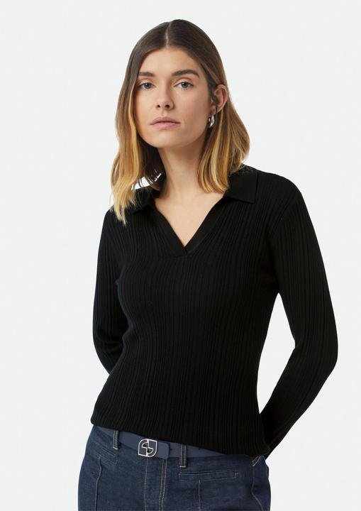 Produktbild Comma Strickpullover Elastischer Slim-Fit-Pullover mit Polokragen (32)