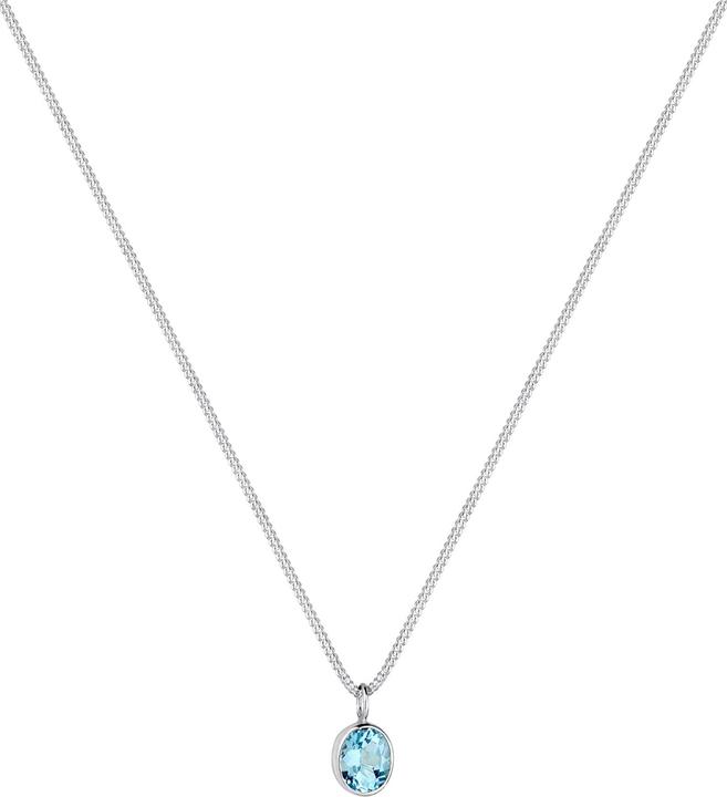 Immagine prodotto Elli Collana Geo Ovale Topazio Gemma Preziosa Argento 925 (Argento 925, Topazio, 45 cm)