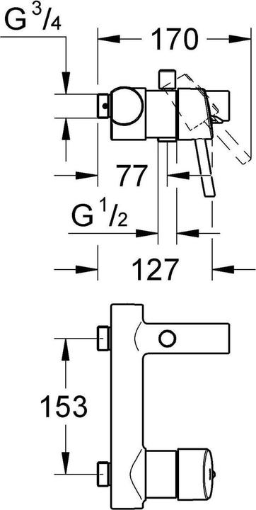 Produktbild Grohe Concetto Einhand-Wannenbatterie