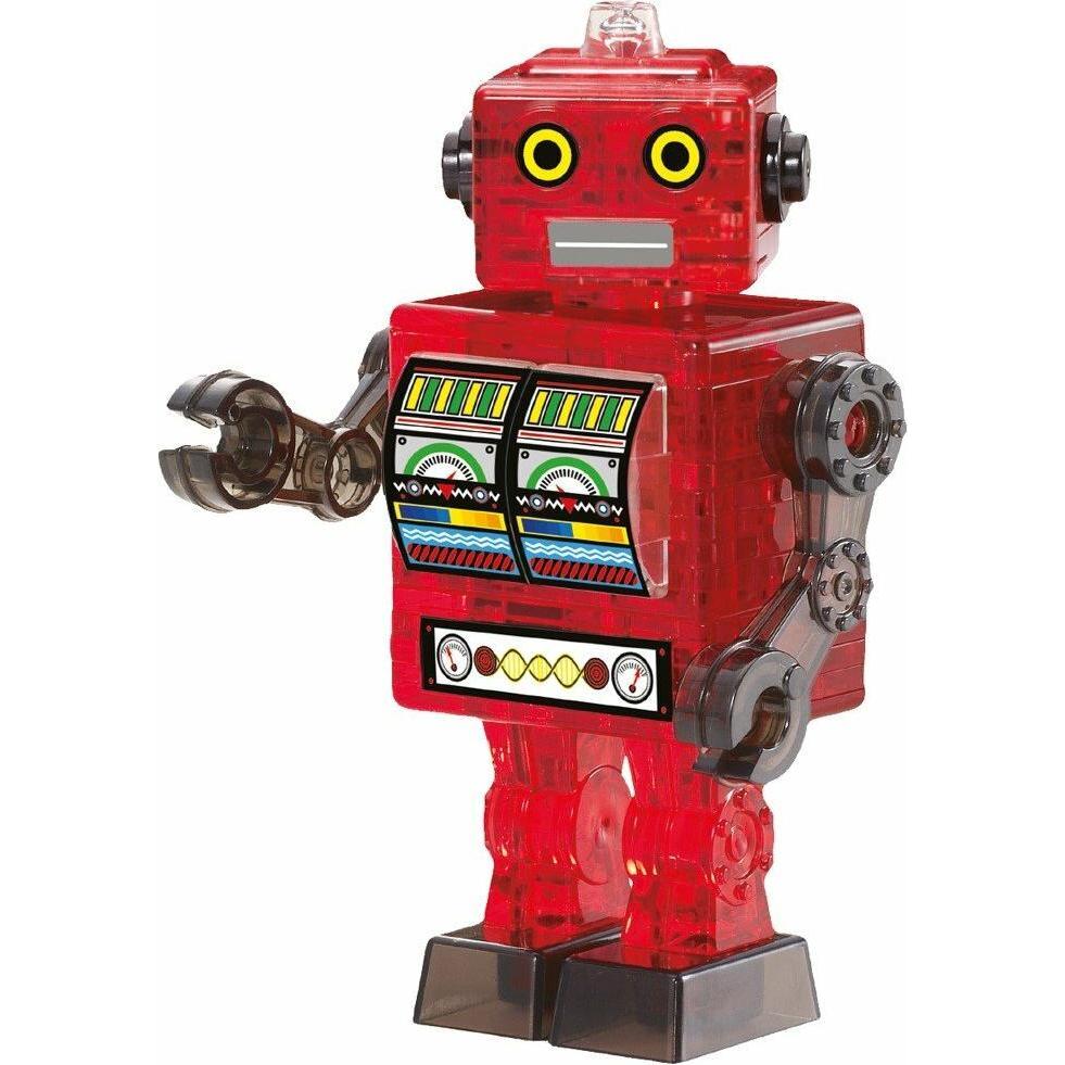 HCM Kinzel HCM59166 - Crystal Puzzle: 3D Roboter - Rot, 39 Teile (DE, EN), ab 14 Jahren (39 Teile)