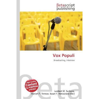 Vox Populi, Fachbücher von Susan F. Marseken, Lambert M. Surhone, Miriam T. Timpledon