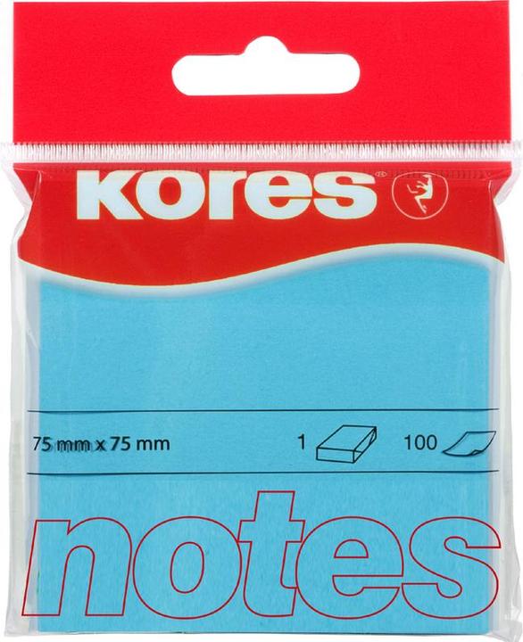 Produktbild Kores Notizzettel 7.5 x 7.5 cm, Neonblau (7.5 x 7.5 cm)