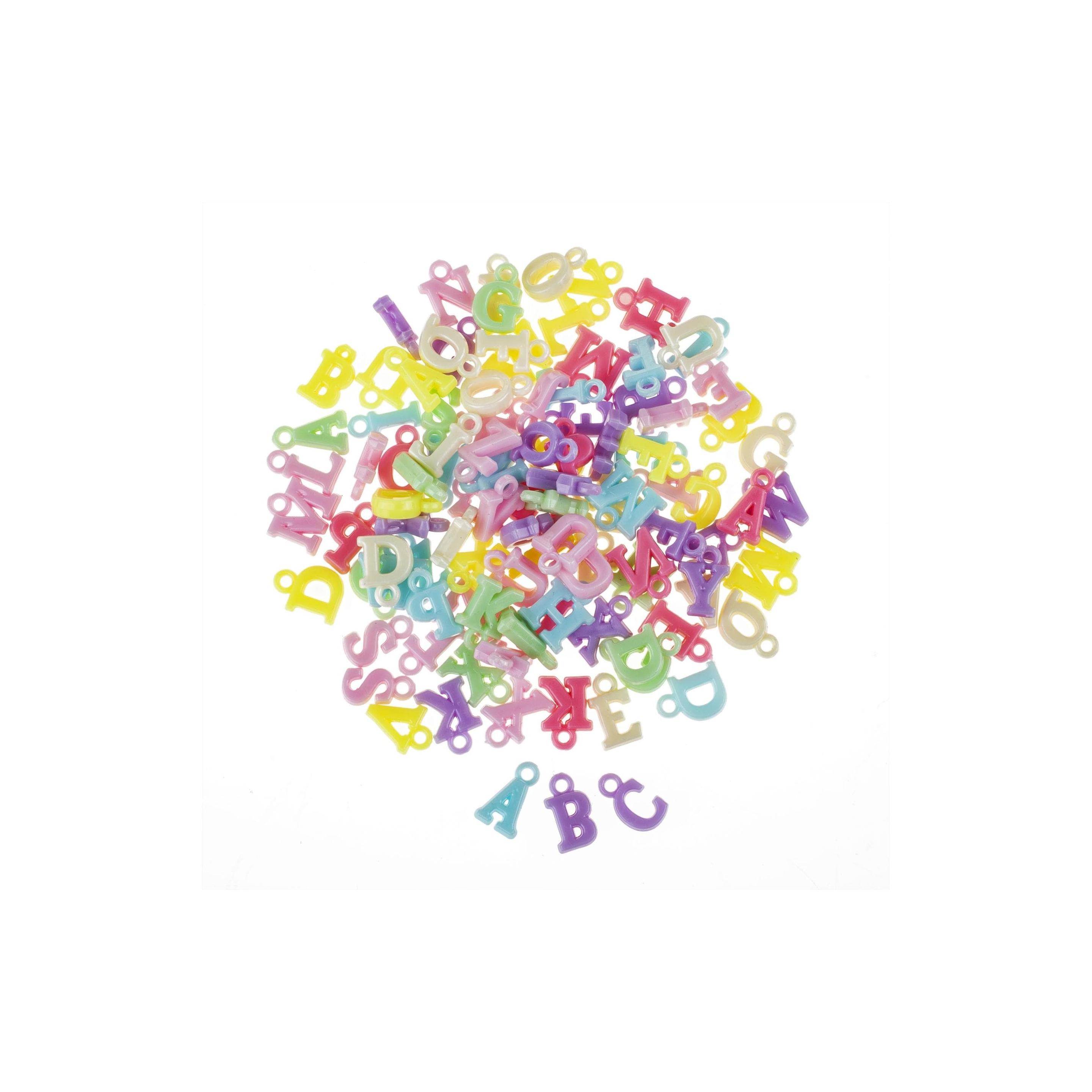 Thumbnail - Glorex Buchstabenperlen aus Kunststoff, ca. 200 Stk, Pastellfarbig