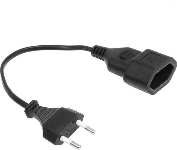 Produktbild Powercord Euro male - Euro female black 0.2 m (0.20 m)