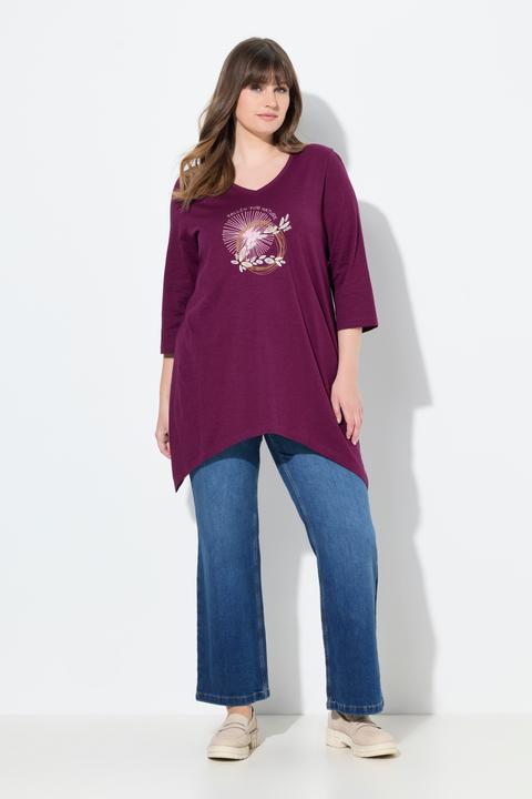 Produktbild Ulla Popken Shirt, Stickerei, V-Ausschnitt, 3/4-Arm (50, 52)