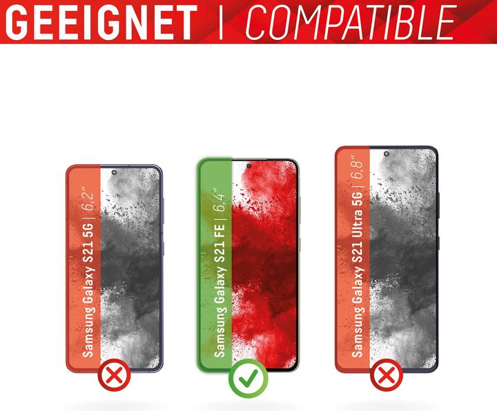 Immagine prodotto Displex Real Glass, Full Cover Panzerglas (1 Pezzo/i, Samsung Galaxy S21 FE 5G)