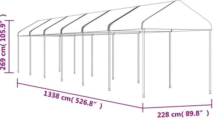 Produktbild vidaXL Pavillon (1338 cm, 228 cm)