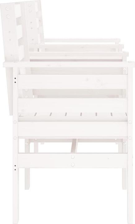 Actual product image vidaXL Gartenbank mit Tisch 2-Sitzer Weiss Massivholz