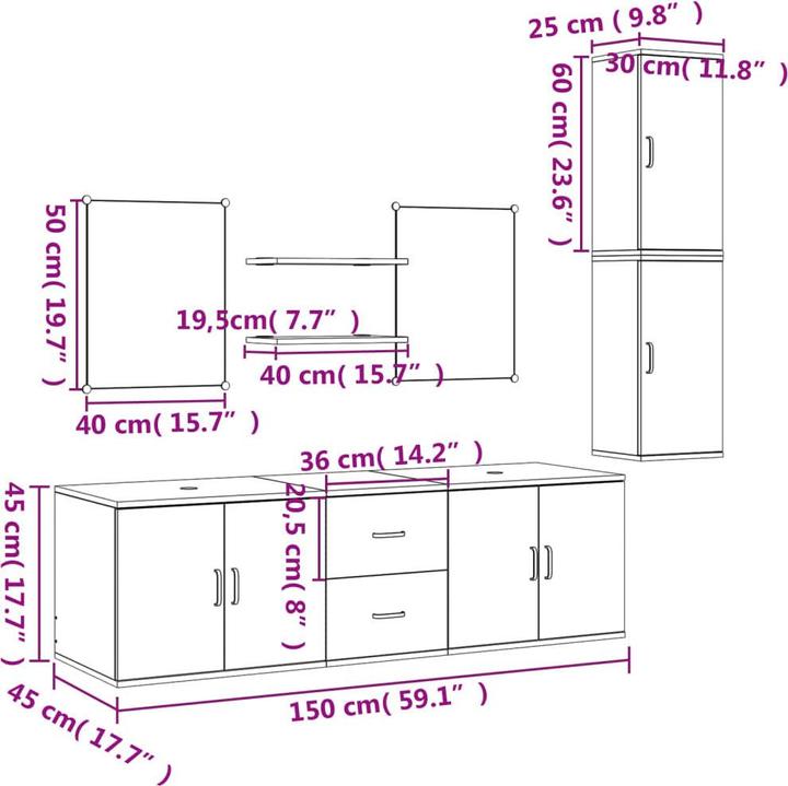 Produktbild vidaXL Badezimmermöbel-Set