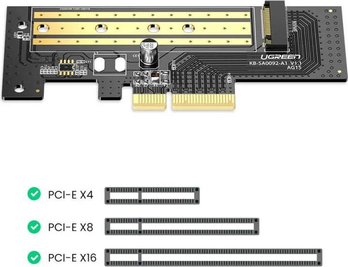 Immagine prodotto Ugreen Scheda adattatore da M.2 NVME SSD a PCIe Express 3.0 x4