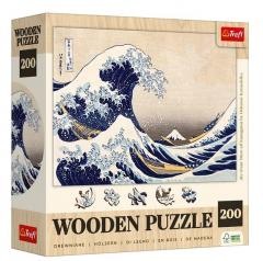 Immagine prodotto Trefl Puzzle in legno 200 - La grande onda di Kanagawa / Hokusai Katsushika (200 pezzi)