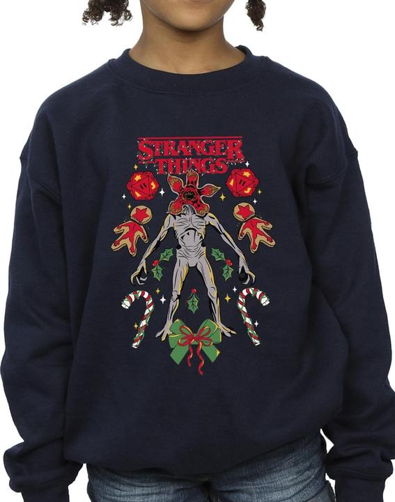 Produktbild Netflix Stranger Things Christmas Demogorgon Sweatshirt Mädchen (140, 146)