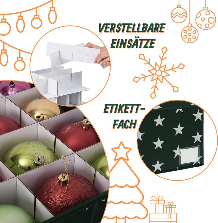 Produktbild Relaxdays Weihnachtskugel Aufbewahrungsbox (42.50 cm, 1x)