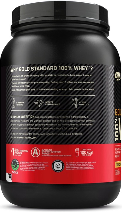 Produktbild Optimum Nutrition Gold Standard 100% Whey (French Vanilla Crème, 1 Stk., 896 g)