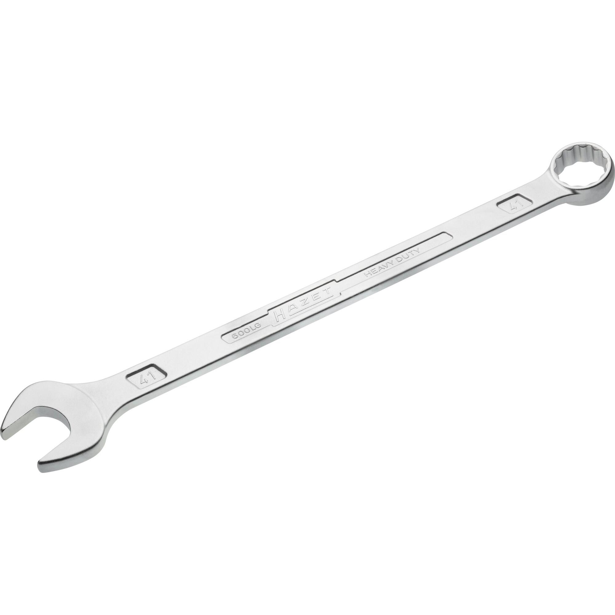 HAZET, Schraubenschlüssel, Ring-Maulschlüssel ∙ extra lang ∙ schlanke Bauform 600LG-41 ∙ Aussen Doppel-Sechskant-Tractio...