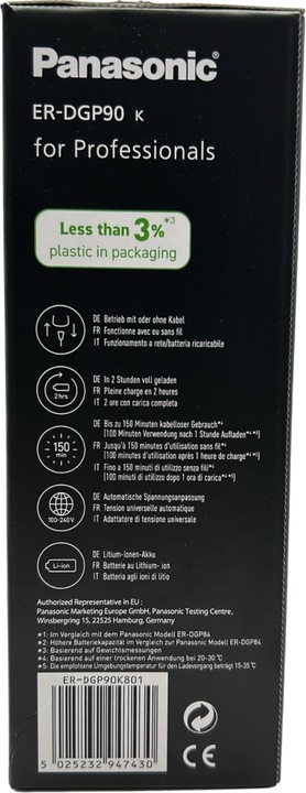 Immagine prodotto Panasonic ER-DGP90