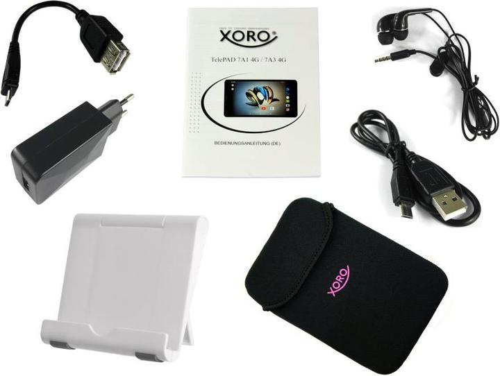 Actual product image Xoro TelePAD 7A3 (4G, 7", 8 GB, Black)