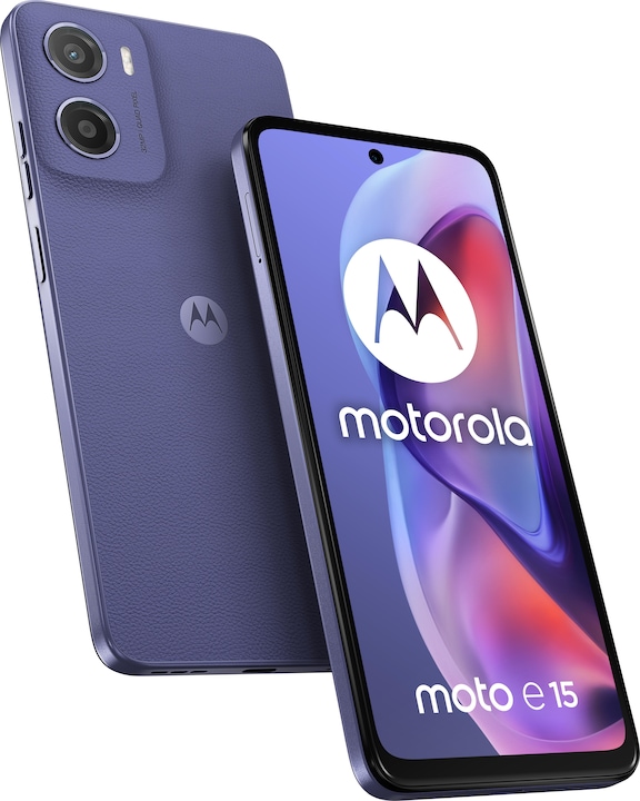 Actual product image Motorola Smartfon Moto E15 2/64GB Fresh Lavender (64 GB, Fresh Lavender, 6.67", Dual SIM, 32 Mpx, 4G)