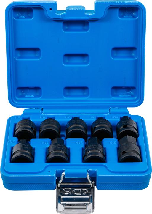 Produktbild BGS Kraft-Bit-Einsatz-Satz Antrieb Innenvierkant 12,5 mm (1/2") Innensechskant 5 - 19 mm 9-tlg. (Innensechskant 5 - 19 mm)