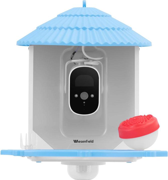 Produktbild Wiesenfield Vogelfutterhaus mit Kamera HD 4 MP Solar Vogelhaus Wlan Vogelhaus Mini-Kamera