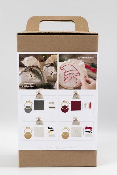 Actual product image Creativ Company Advent calendar craft set embroidery, 4 pieces