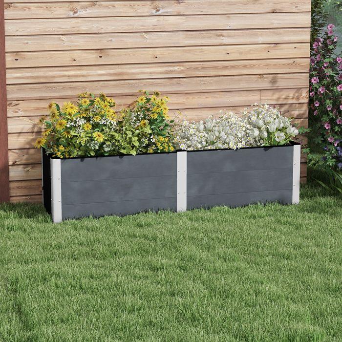 Immagine prodotto Swisshandel24 Hochbeet, Blumenkasten, Pflanzkasten, Gemüsebeet mit Offenem Boden, Kräuterbeet für Garten, Balkon