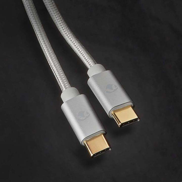 Actual product image Nedis CCTB60800AL10. Cable length: 1 m, Port 1: USB C, Port 2: USB C, USB version: USB 2.0, Maxim (1 m, USB 2.0, 100 W)