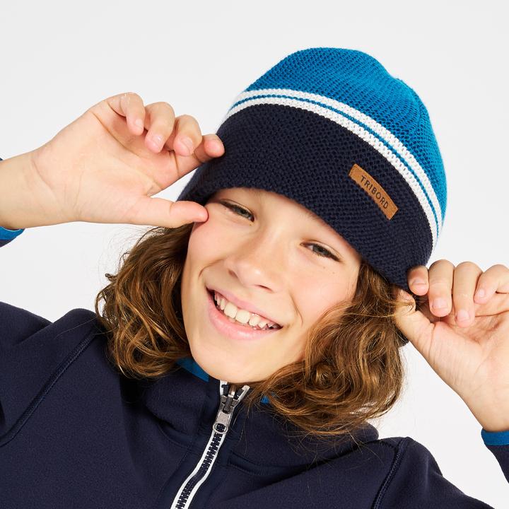 Image du produit Tribord Bonnet de marin enfant chaud coupe-vent - 100 bleu (Taille unique)