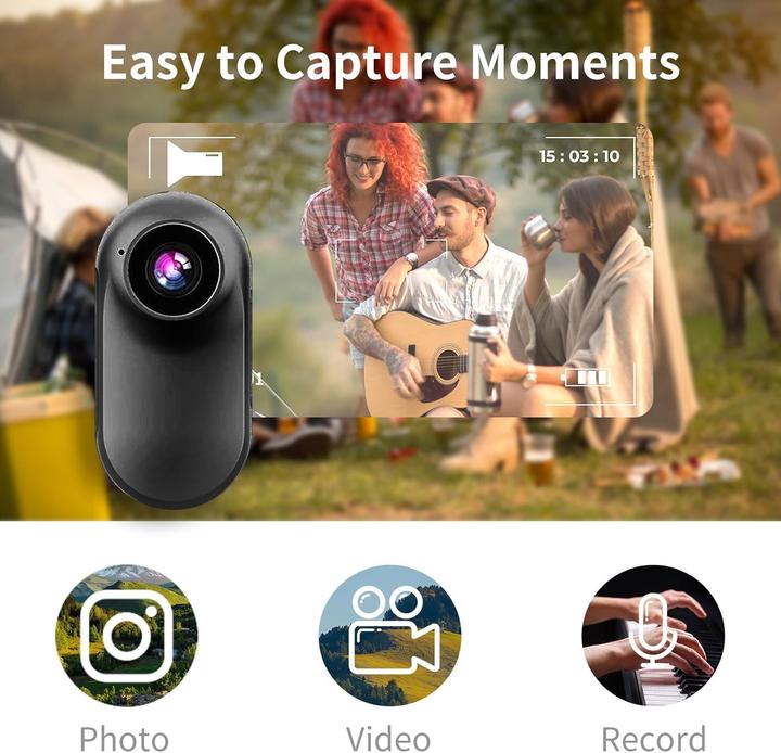 Produktbild Obest 360° Actionkamera mit Bildschirm, Mini Helmkamera