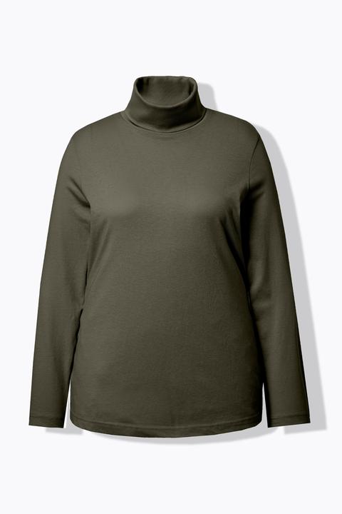 Actual product image Ulla Popken Basic Long Sleeve Slim Fit Turtleneck (60)